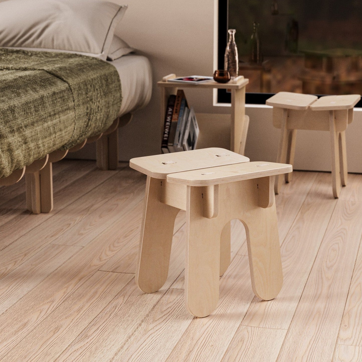 wooden stool