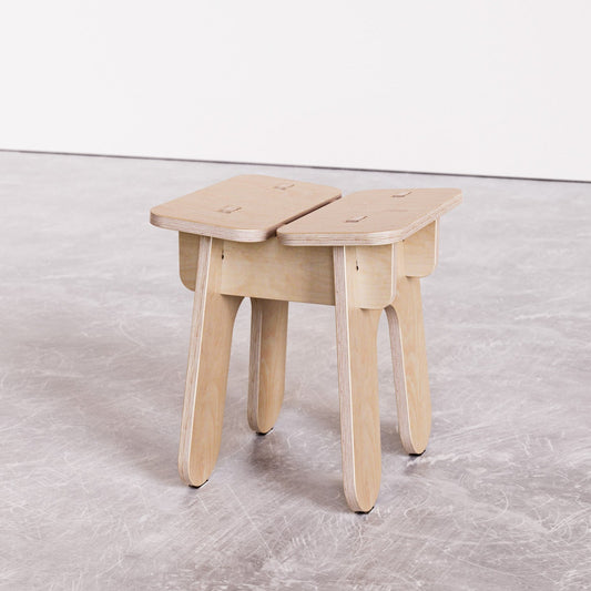 wooden stool in studio