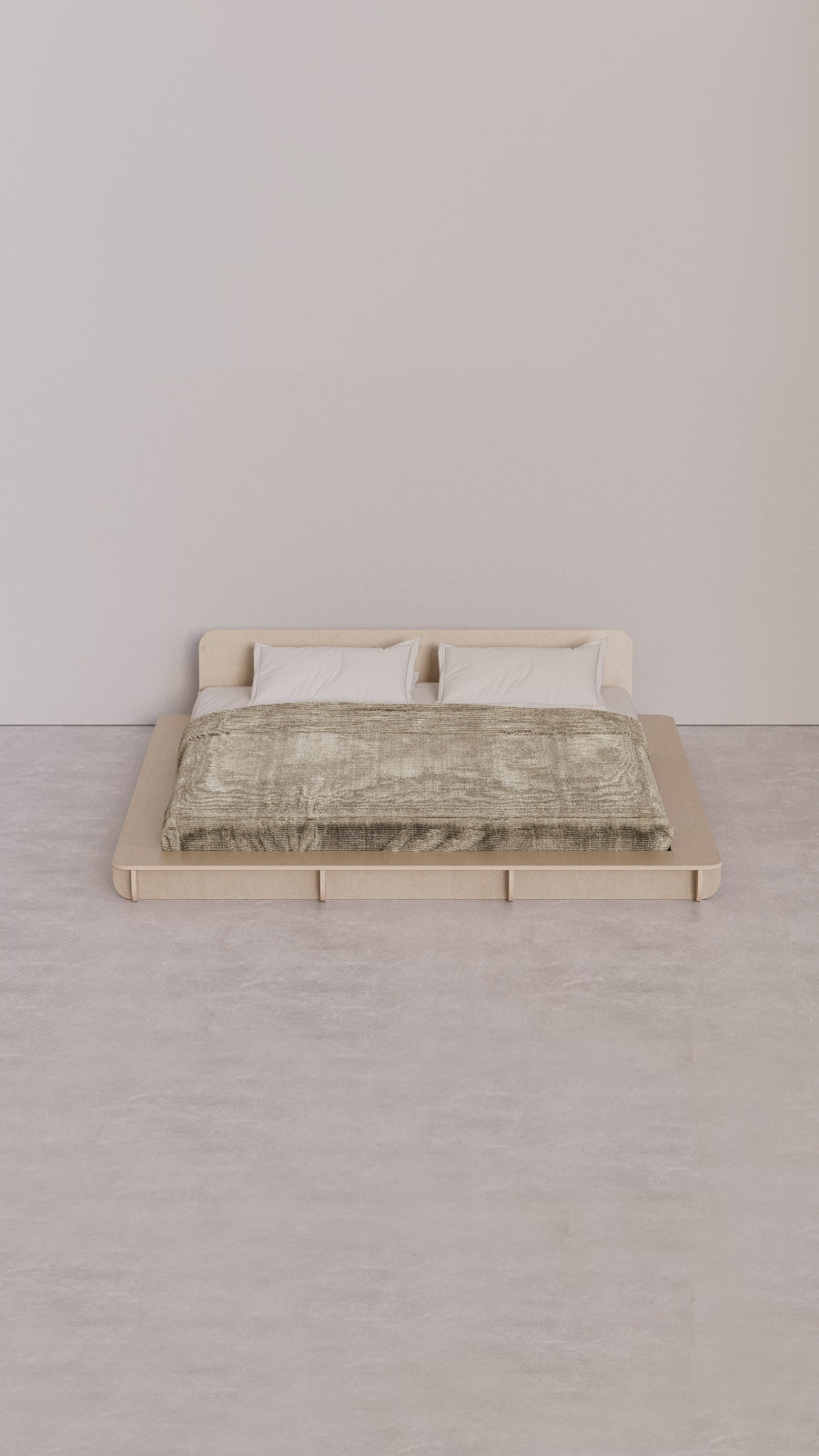 bed platform, wood, minimalist design, modern bed frame, modern apartment, brooklyn, hypster design, nordic design, easy assembly