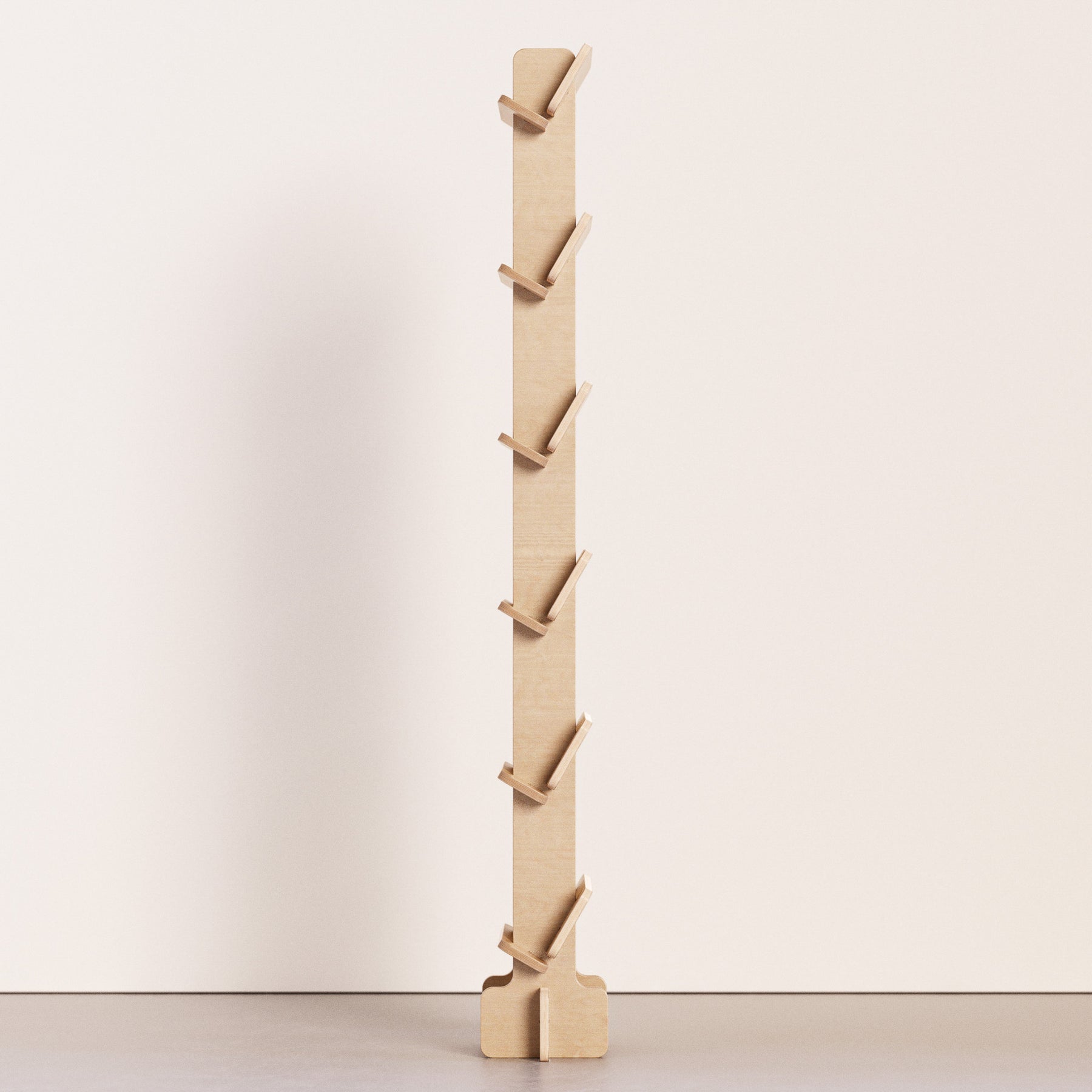 side shot of the bookshelf in studio furnis