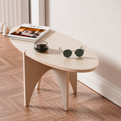 Wood coffee table, minimalist design, wood, easy assembly, modern design