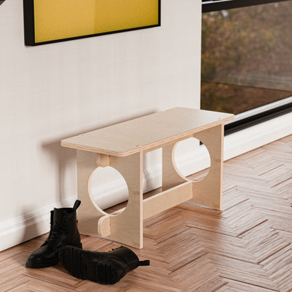 Wood bench, minimalist design, wood, easy assembly, modern design