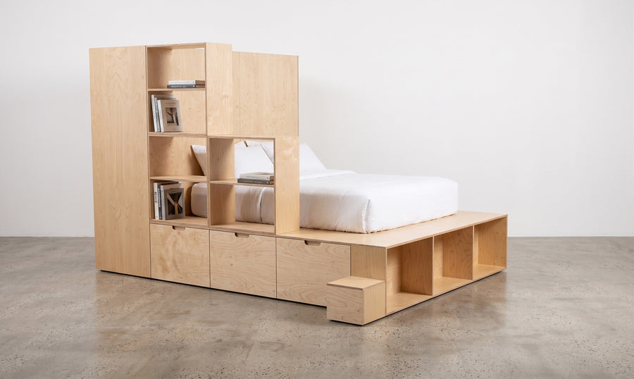 Custom Bed Platform + Dresser